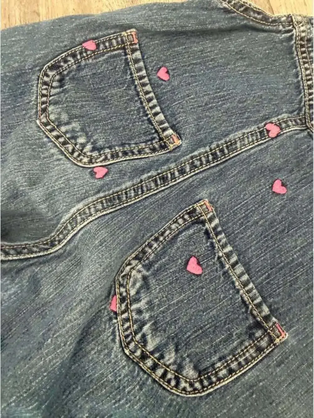 Vintage OshKosh B'gosh Girl Heart Denim Overalls 3T